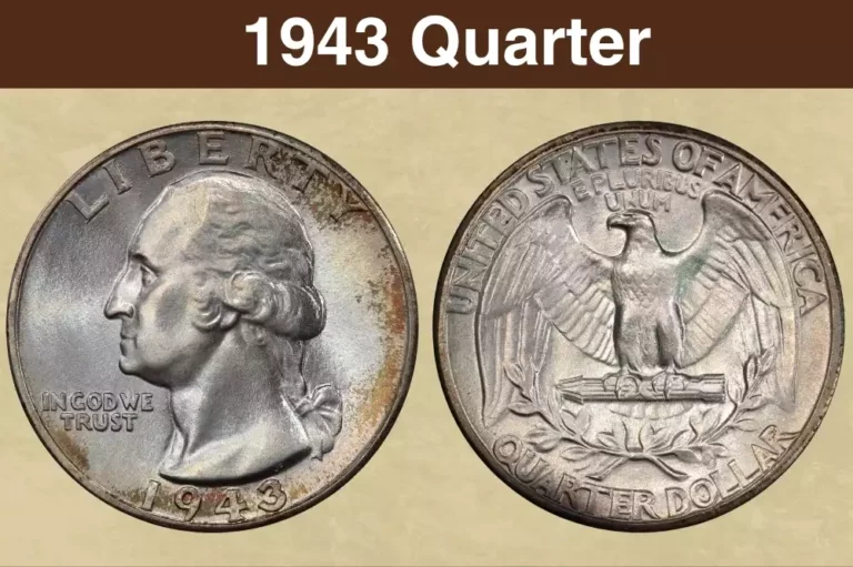 1943 Washington Quarter obverse and reverse showing full coin design